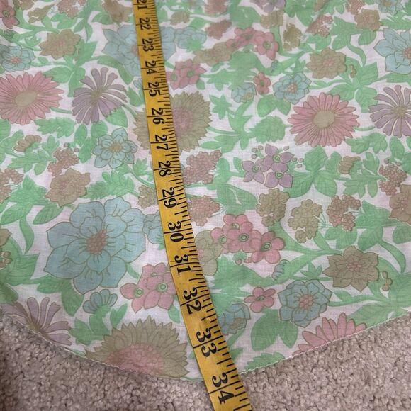 Manoush Women's Smocked Floral Mini Sundress Dress Green Size 38 US 6 M - Picture 9 of 9